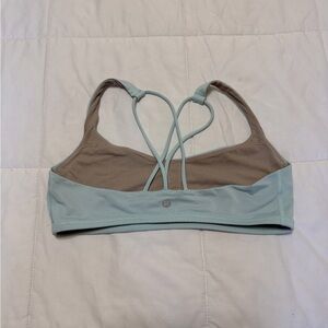 Lululemon Athletica Light Blue and Tan Sports Bra